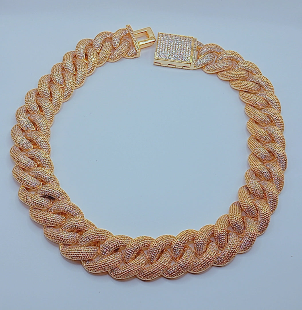 Collier Américain en zircone OR