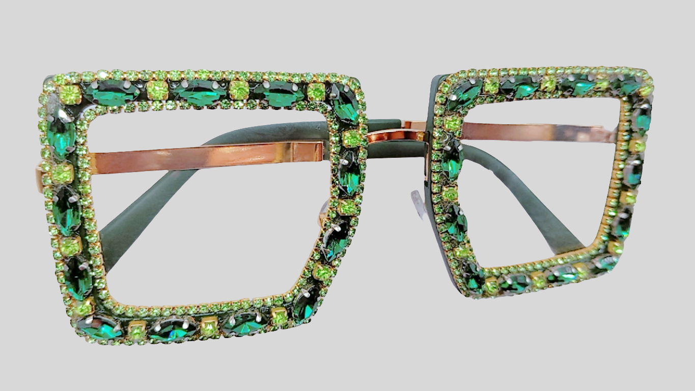 Lunettes Green Victoria paillettes