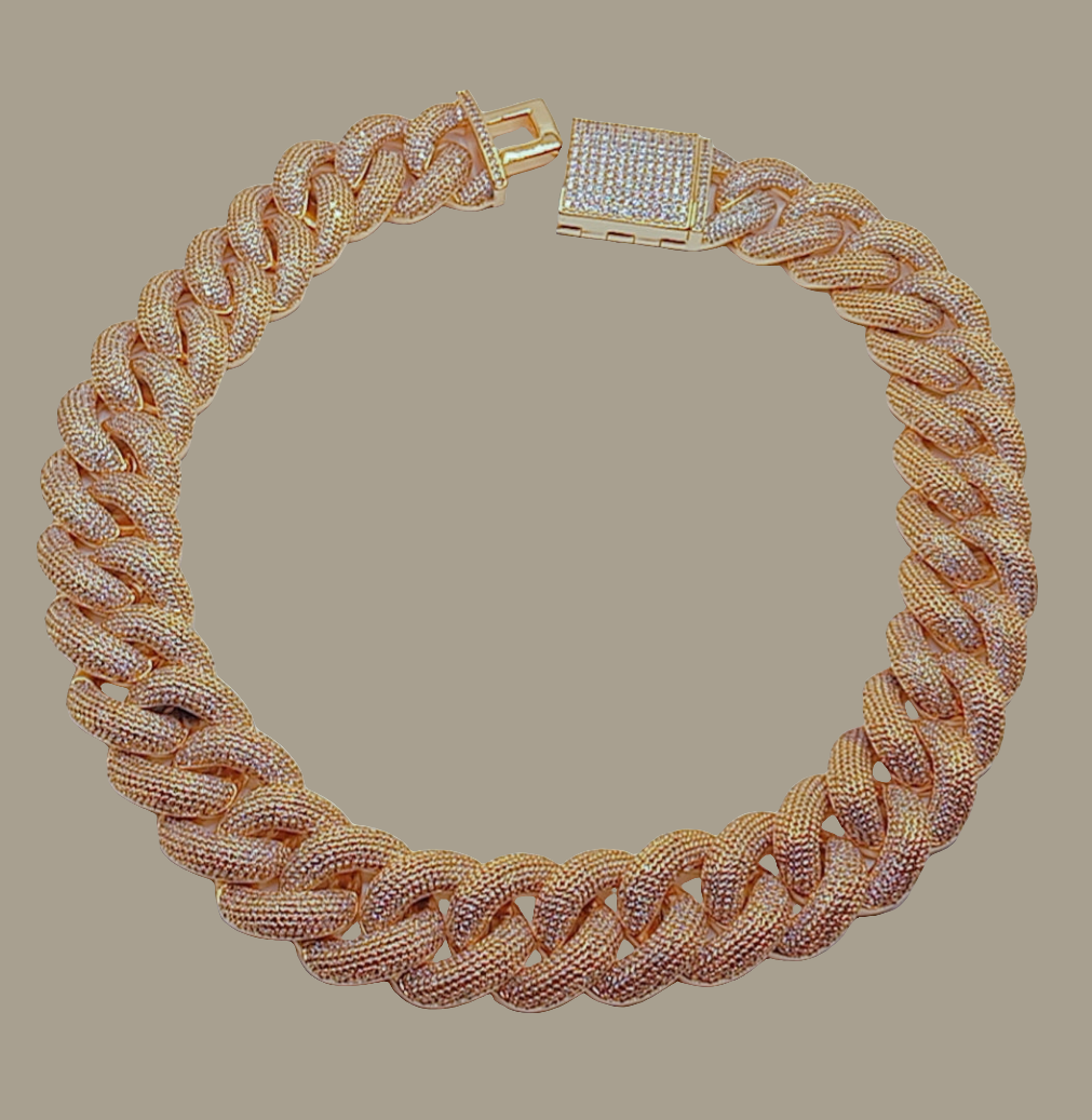Collier Américain en zircone OR