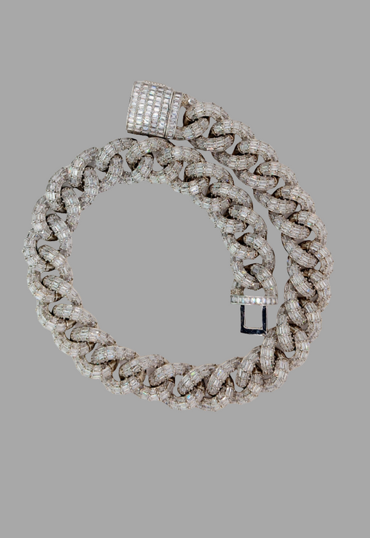 Collier Américain en zircone 20cm
