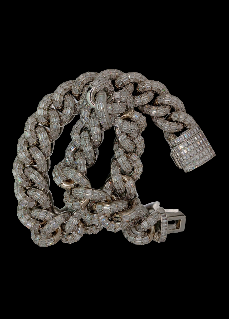 Collier Américain en zircone 20cm