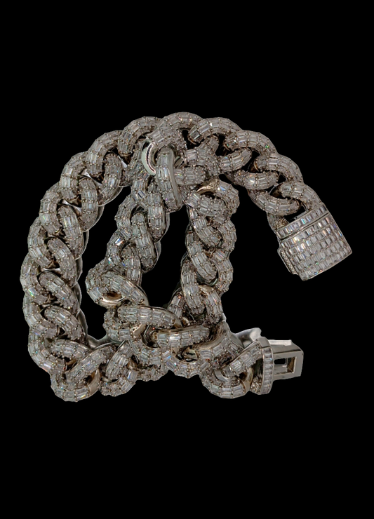 Collier Américain en zircone 20cm
